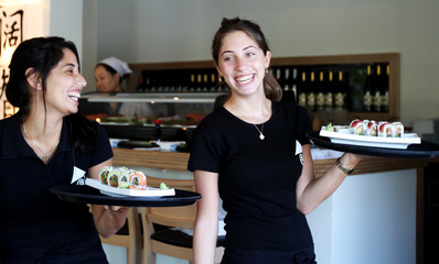 Service with a smile in a shushi bar israel