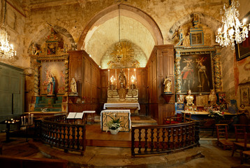 Fototapeta na wymiar The altar of a medieval church
