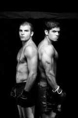 Fototapeta na wymiar MMA - Mixed martial artists before a fight
