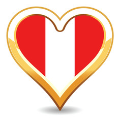 Heart Peru Flag