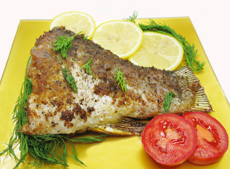 griilled fish with vegetables