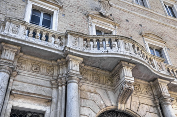 Fototapeta na wymiar Compagnoni-Marefoschi Pałac. Macerata. Marche.