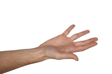 Counting man hand (1 to 5, Russian style)