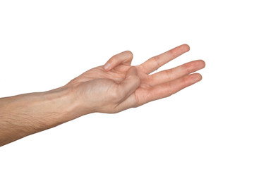 Counting man hand (1 to 5, Russian style)