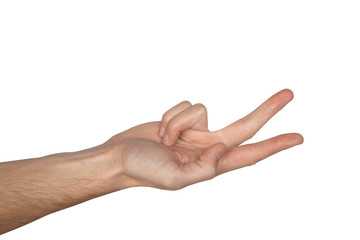 Counting man hand (1 to 5, Russian style)