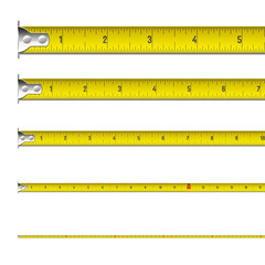 Tape measure in inches