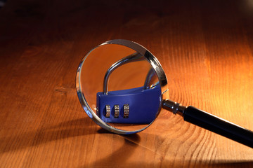 Magnifying Glass And Padlock