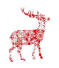 Deer vector background for Christmas card