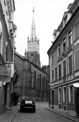 Obraz premium street in Riga, Latvia