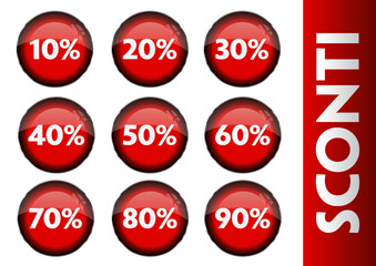 Bottoni Sconti Rossi