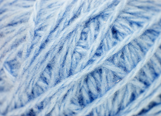Close up of woolen knittin ball