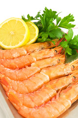 Prepared prawns