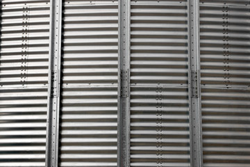 silo corrugated steel sheet background