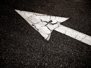 an image of an arrow on the road