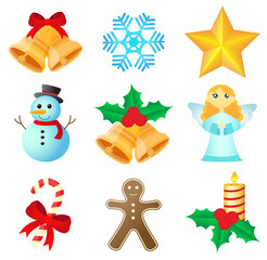 Set of Christmas elements. Full version