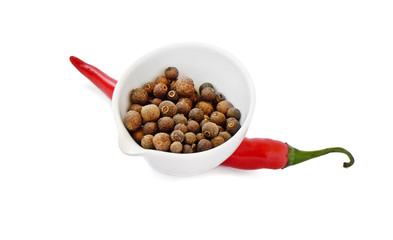 Red and black pepper