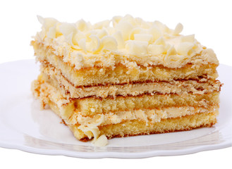 Piece of cake with cream