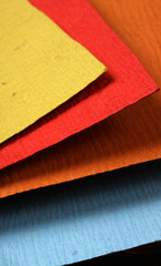 Handmade color papers