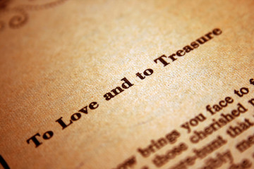 To love and to treasure