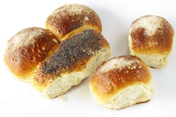 buns with poppy and crumble