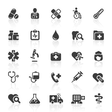 Black Web Icons - Medicine & Health