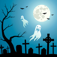 Fototapeta premium Cemetery and Ghosts