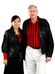 mature mixed senior couple