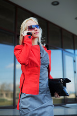 Young businesswoman on the phone.