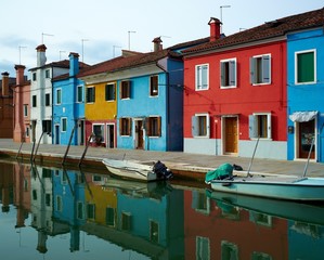 Fototapeta na wymiar Colourful houses of Burano. Italy
