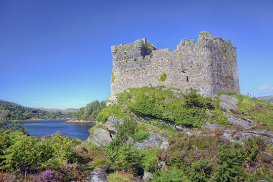 Castle Tioram above the lake
