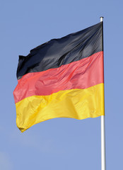 Wehende Deutschlandfahne