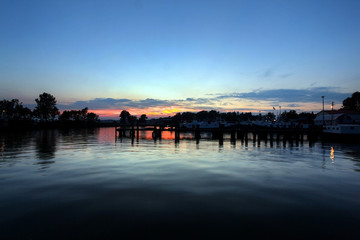 sunset over port dover