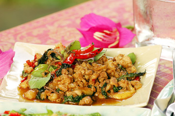 Stir-fried Pork with Holy Basil