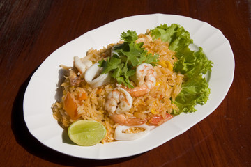 Rice with seafood