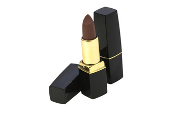 Brown lipstick .