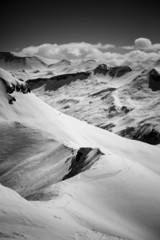 Fototapeta premium Alpy - czarno-białe