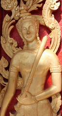 Buddhist art always seen on door of buddhist temple