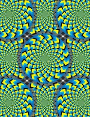 Papier Peint photo Psychédélique Format vertical Zigzag Wheelies (illusion de mouvement)