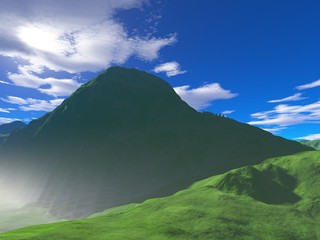 Fototapeta premium Nebel im Gebirge