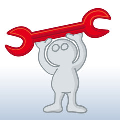 dummy mit schraubenschlüssel