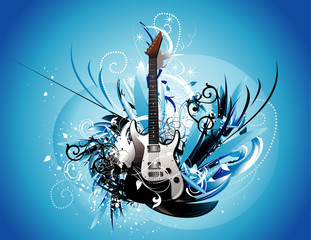 guitar abstract vector