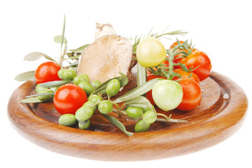 vegetables and olives