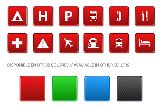 Iconos para mapas rojos