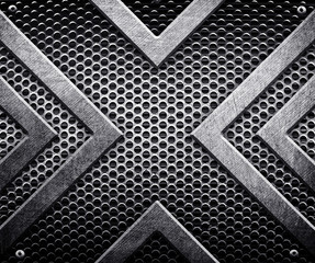 metal with X pattern
