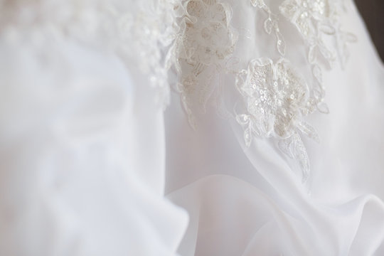 Image of front of bride in wedding dress