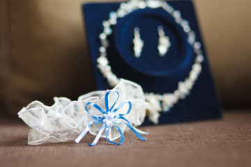 Wedding garter of the bride