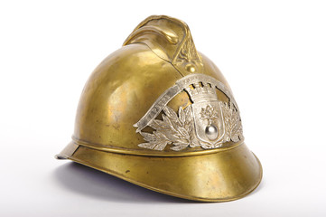 Antique French fire helmet