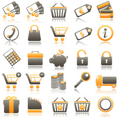 shopping Orange Icons