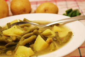 Nahaufnahme Bohnensuppe