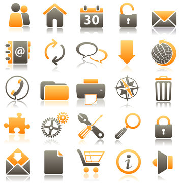 web Orange Icons